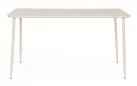 Prostokątny stół metalowy jasnobeżowy YARA 140x80 bizzotto