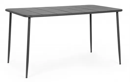 Prostokątny stół metalowy grafitowy YARA 140x80 bizzotto Prostokątny stół metalowy grafitowy YARA 140x80 bizzotto