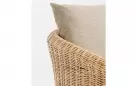 Fotel ogrodowy wypoczynkowy z naturalnego rattanu CADICE z beżowymi poduszkami bizzotto