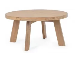 Okrągły stolik kawowy BOLIVAR Ø80 z drewna teak recyklingowanego
