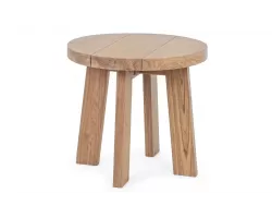 Okrągły stolik kawowy BOLIVAR Ø50 z drewna teak recyklingowanego