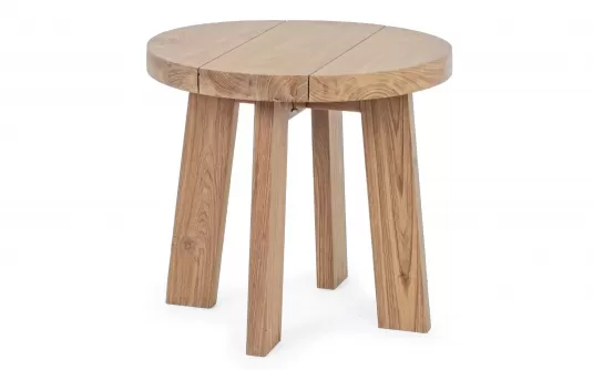 Okrągły stolik kawowy BOLIVAR Ø50 z drewna teak recyklingowanego