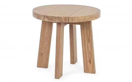 Okrągły stolik kawowy BOLIVAR Ø50 z drewna teak recyklingowanego