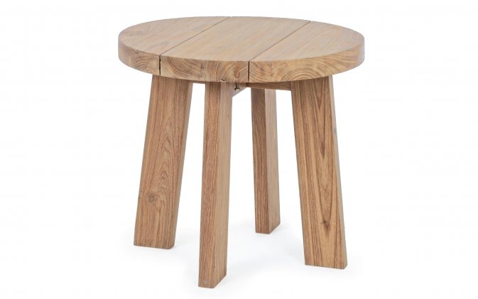 Okrągły stolik kawowy BOLIVAR Ø50 z drewna teak recyklingowanego