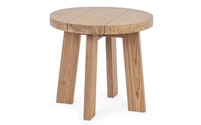 Okrągły stolik kawowy BOLIVAR Ø50 z drewna teak recyklingowanego