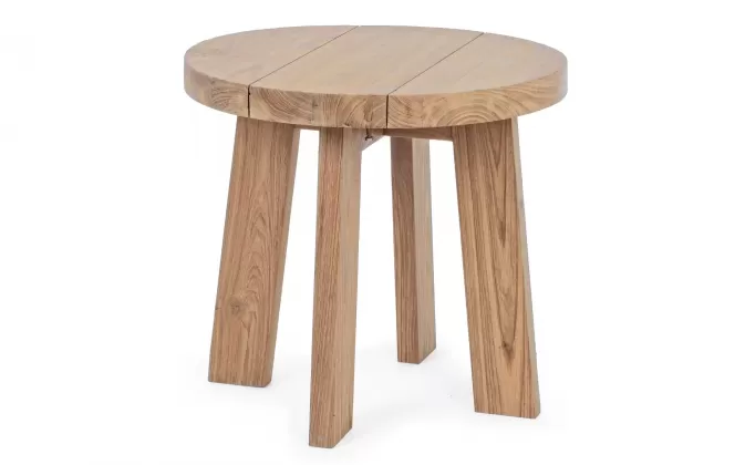 Okrągły stolik kawowy BOLIVAR Ø50 z drewna teak recyklingowanego