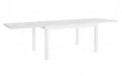 Biały stół ogrodowy aluminiowy z rozsuwanym blatem CLIV 135-270 blat powłoka drewnopodbna