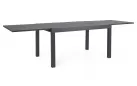Grafitowy stół ogrodowy aluminiowy z rozsuwanym blatem CLIV 135-270 blat powłoka drewnopodbna
