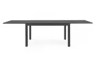 Grafitowy stół ogrodowy aluminiowy z rozsuwanym blatem CLIV 135-270 blat powłoka drewnopodbna