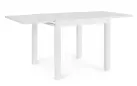 Biały stół ogrodowy aluminiowy z rozsuwanym blatem CLIV 80-160 blat powłoka drewnopodbna