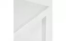 Biały stół ogrodowy aluminiowy z rozsuwanym blatem CLIV 80-160 blat powłoka drewnopodbna