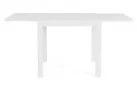 Biały stół ogrodowy aluminiowy z rozsuwanym blatem CLIV 80-160 blat powłoka drewnopodbna