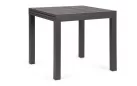 Grafitowy stół ogrodowy aluminiowy z rozsuwanym blatem CLIV 80-160 blat powłoka drewnopodbna