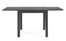 Grafitowy stół ogrodowy aluminiowy z rozsuwanym blatem CLIV 80-160 blat powłoka drewnopodbna