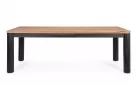 Prostokątny stół 220x100 z drewna teakowego RODERICK nogi czarne