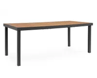 Stół ogrodowy aluminiowy grafitowy NIAGARA 190x90 blat kompozyt drewniany