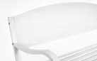 Biała ławka ogrodowa metalowa LIZETTE 123 cm szerokości
