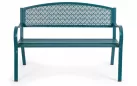 Zieleń morska ławka ogrodowa metalowa LIZETTE 123 cm szerokości