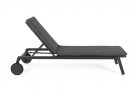 Aluminiowy ciemnoszary leżak ogrodowy nowoczesny z materacem JALISCO Bizzotto