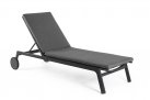 Aluminiowy ciemnoszary leżak ogrodowy nowoczesny z materacem JALISCO Bizzotto bolzano