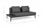 Szara sofa podwójna modułowa nowoczesna na taras MATRIX bizzotto
