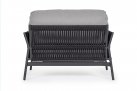 Nowoczesny fotel wypoczynkowy na taras aluminiowy antracyt PARDIS bizzotto