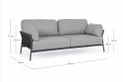 Nowoczesna sofa na taras aluminiowa ciemnoszara PARDIS bizzotto