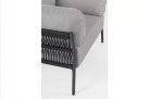 Nowoczesny fotel wypoczynkowy na taras aluminiowy antracyt PARDIS bizzotto
