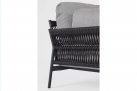 Nowoczesny fotel wypoczynkowy na taras aluminiowy antracyt PARDIS bizzotto