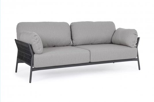 Nowoczesna sofa na taras aluminiowa ciemnoszara PARDIS bizzotto