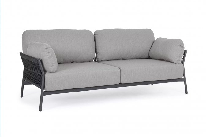 Nowoczesna sofa na taras aluminiowa ciemnoszara PARDIS bizzotto
