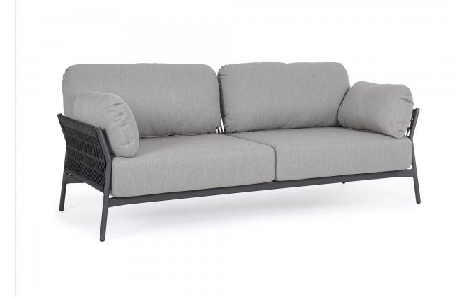Nowoczesna sofa na taras aluminiowa ciemnoszara PARDIS bizzotto