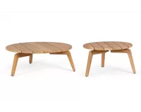 Zestaw dwóch okrągłych satolików teak EULARIA Ø60 i Ø80