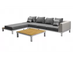 Narożnik na taras z szezlongiem szeroki POLO PRO