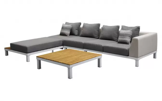 Narożnik na taras z szezlongiem szeroki POLO PRO