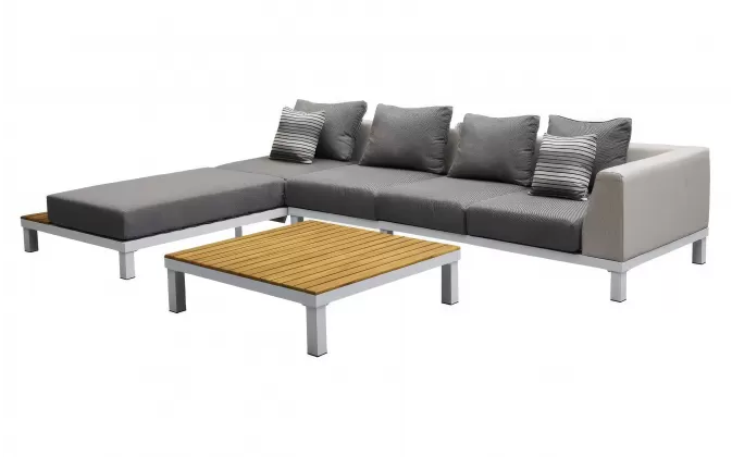 Narożnik na taras z szezlongiem szeroki POLO PRO