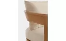Sofa wypoczynkowa do patio 2,5-osobowa EVORA drewno teakowe / poduszki Olefin