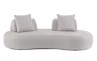 Szarobeżowa sofa nowoczesna o okrągłych kształtach na taras Olfein COOPER bizzotto