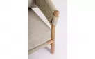 Ekskluzywny fotel z teaku GARITA liny polipropylenowe / poduszki Olefin beż