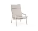 Jasnobeżowy fotel wypoczynkowy na taras aluminiowy z poduszkami EMERY Bizzotto