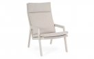 Jasnobeżowy fotel wypoczynkowy na taras aluminiowy z poduszkami EMERY Bizzotto