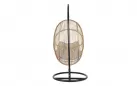Kokon huśtawka ogrodowa MARTINICA czarna podstawa / piaskowy technorattan