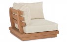 Modułowy komplet mebli ogrodowych z teaku z beżowymi poduszkami DELGADA bizzotto