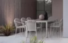 Meble ogrodowe na taras aluminiowe jasnobeżowe ULISES Bizzotto