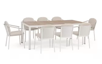 Meble stołowa dla 8 osób jasnobezowy ULISES Bizzotto