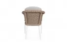 Krzesło stołowe z aluminium i technorattanu kolor naturalny z poduchami OCEANA Bizzotto