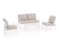 Białokremowy zestaw kawowy na taras NEBUKA bizzotto