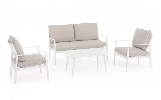 Białokremowy zestaw kawowy na taras NEBUKA bizzotto Białokremowy zestaw kawowy na taras NEBUKA bizzotto