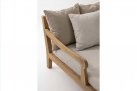 Zestaw 2 sofa / łóżko ogrodowe z teaku BALI bizzotto poduszki beżowe