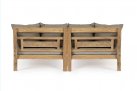 Zestaw 2 sofa / łóżko ogrodowe z teaku BALI bizzotto poduszki beżowe